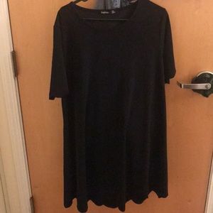 Boohoo black dress with scallops!